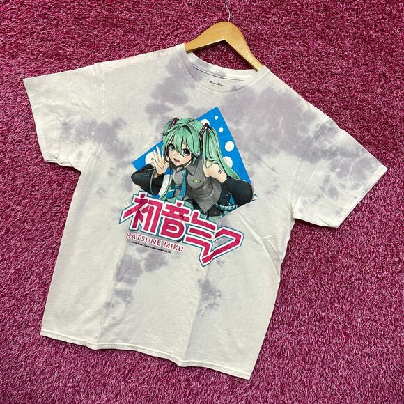 Hatsune Miku Vocaloids Virtual Anime Singer Tie Dye M/L - Picture 3 of 5